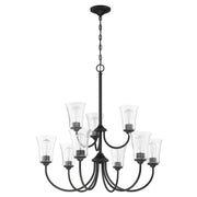Craftmade - 50429-FB - Nine Light Chandelier - Gwyneth - Flat Black