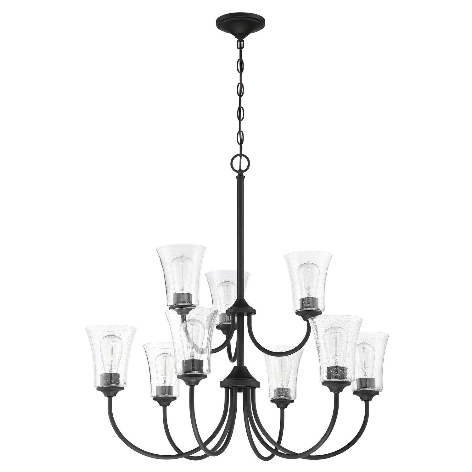 Craftmade - 50429-FB - Nine Light Chandelier - Gwyneth - Flat Black