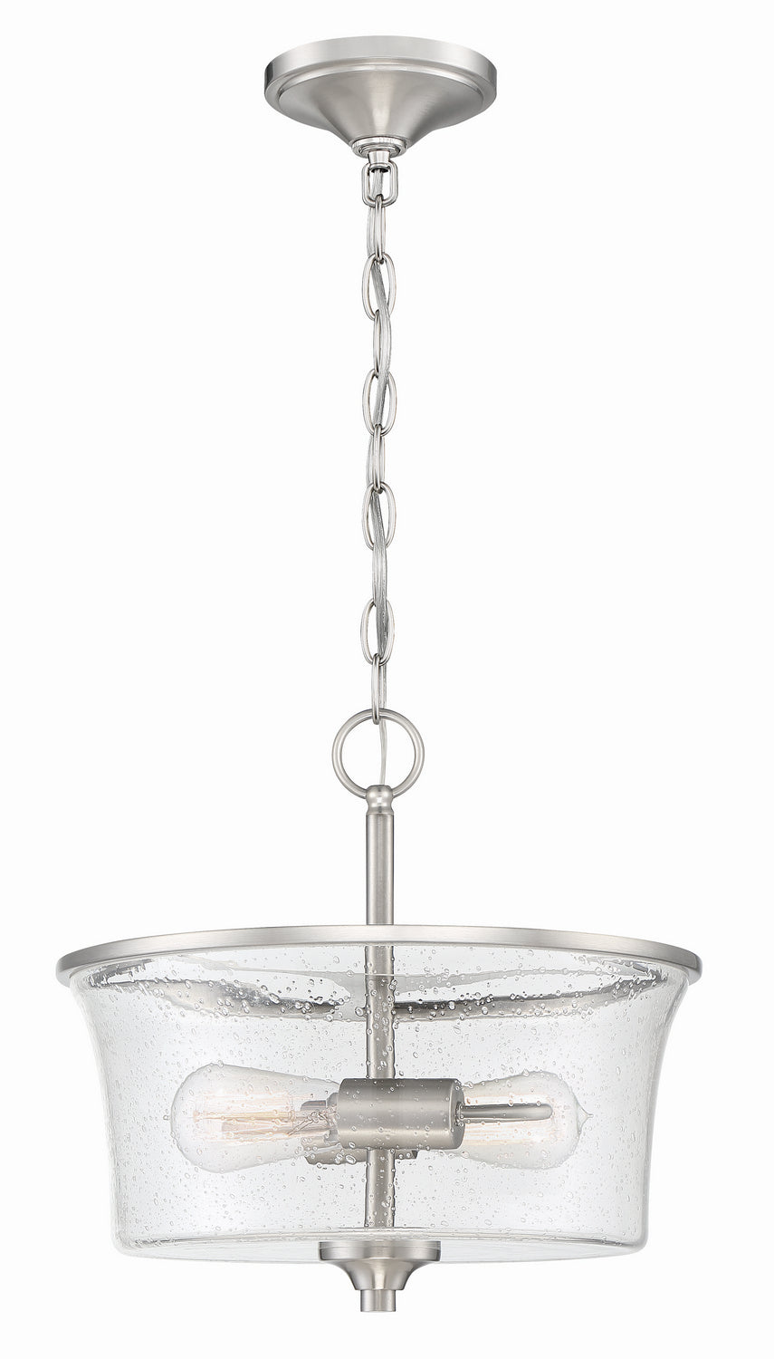 Craftmade - 50452-BNK - Two Light Convertible Semi Flush - Gwyneth - Brushed Polished Nickel