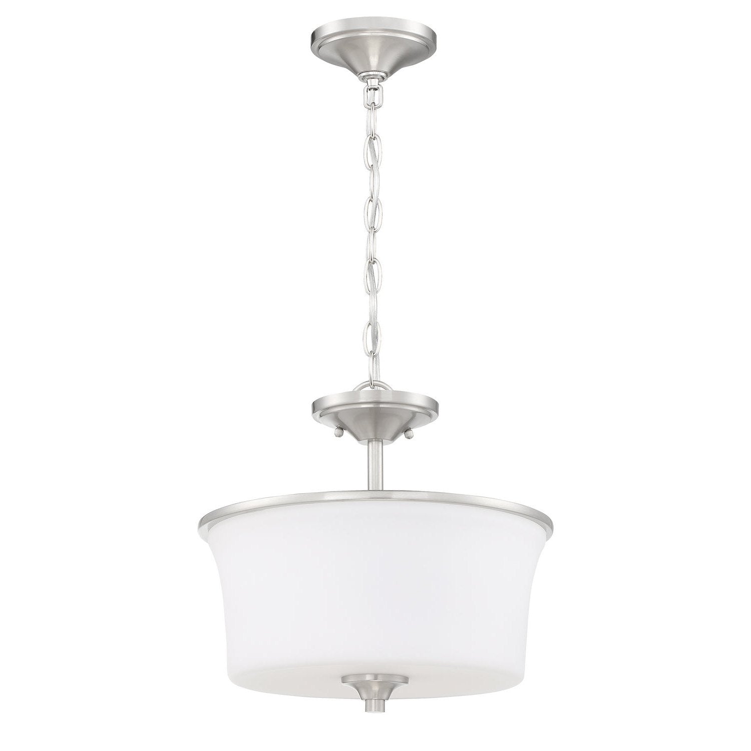 Craftmade - 50452-BNK-WG - Two Light Convertible Semi Flush - Gwyneth - Brushed Polished Nickel