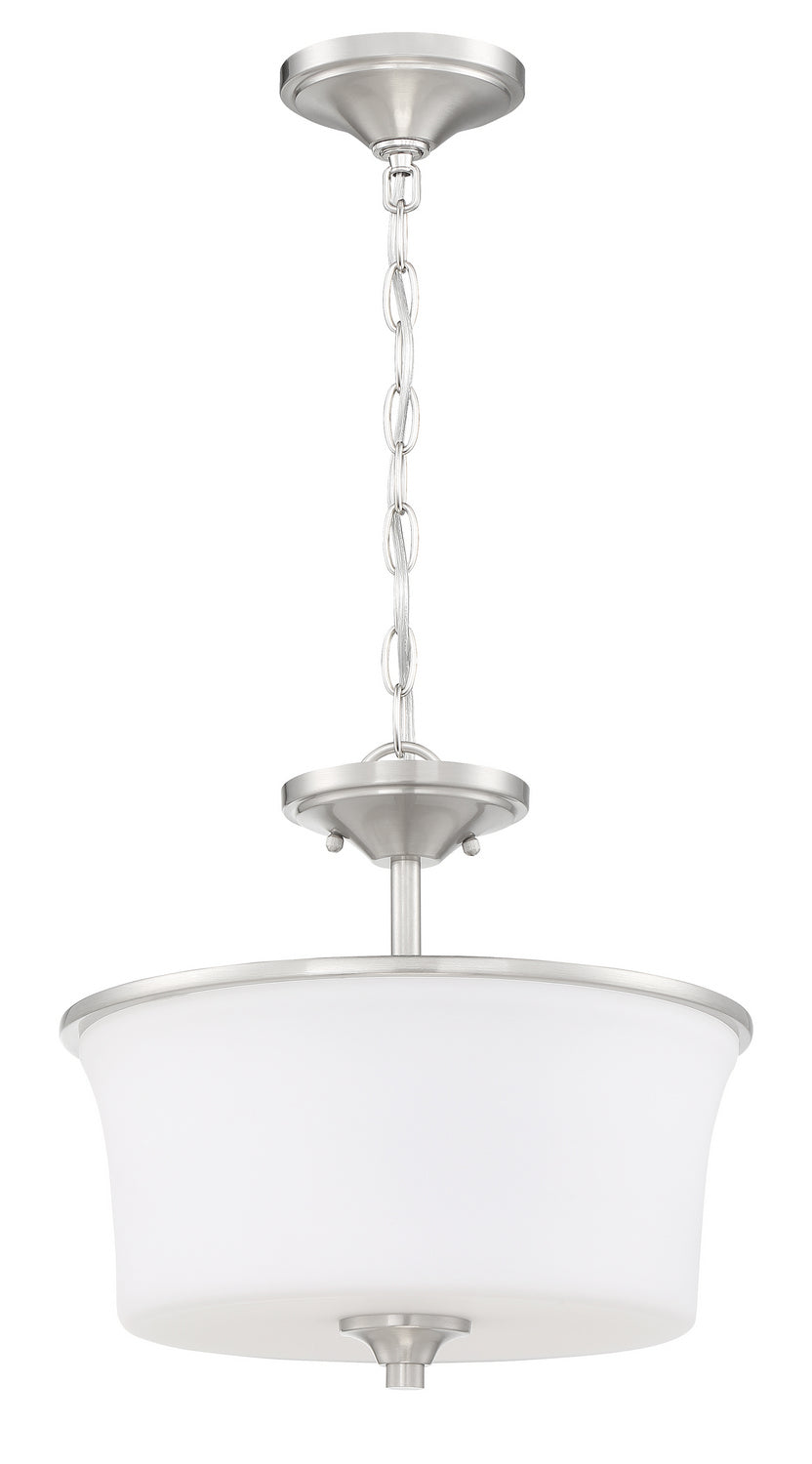 Craftmade - 50452-BNK-WG - Two Light Convertible Semi Flush - Gwyneth - Brushed Polished Nickel