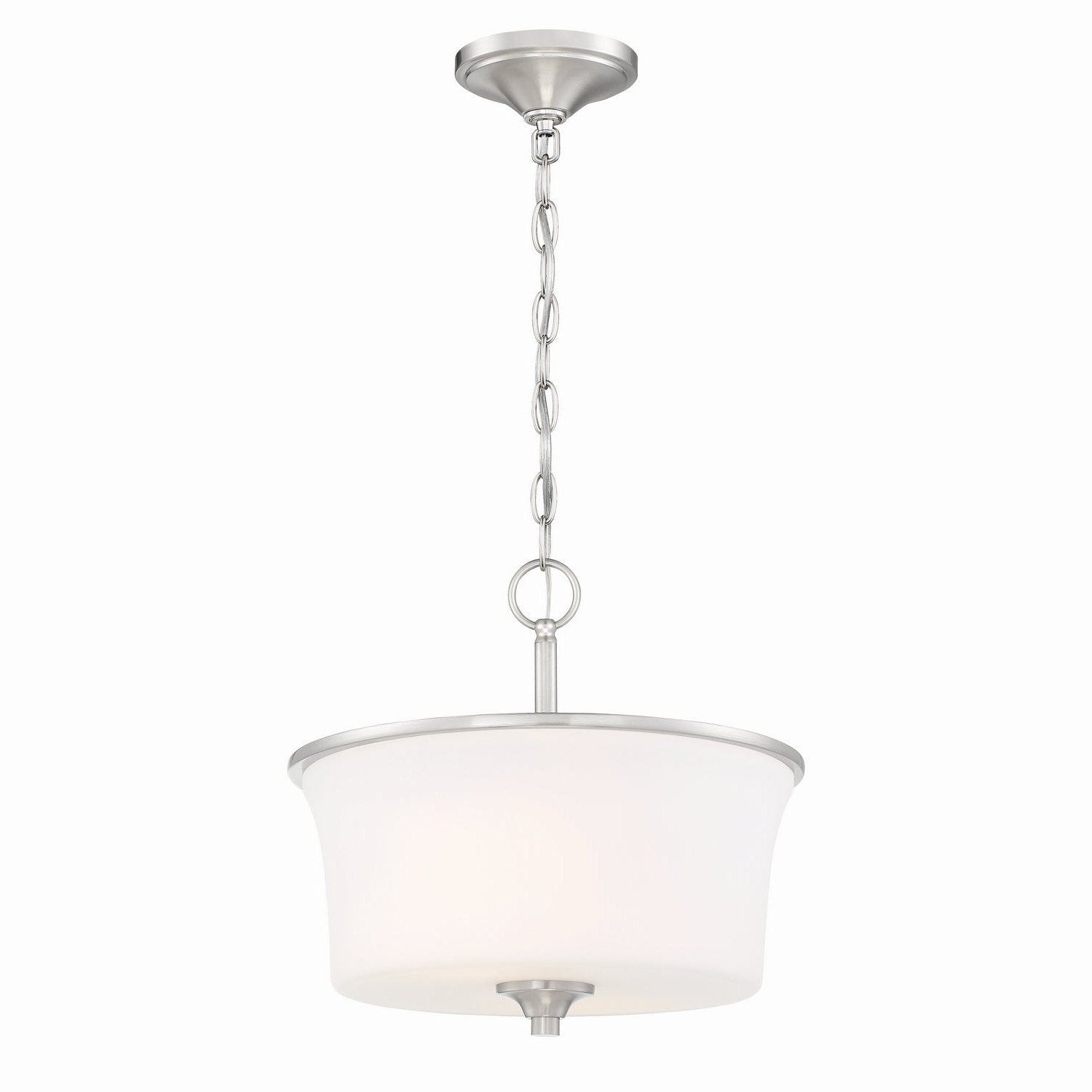 Craftmade - 50452-BNK-WG - Two Light Convertible Semi Flush - Gwyneth - Brushed Polished Nickel