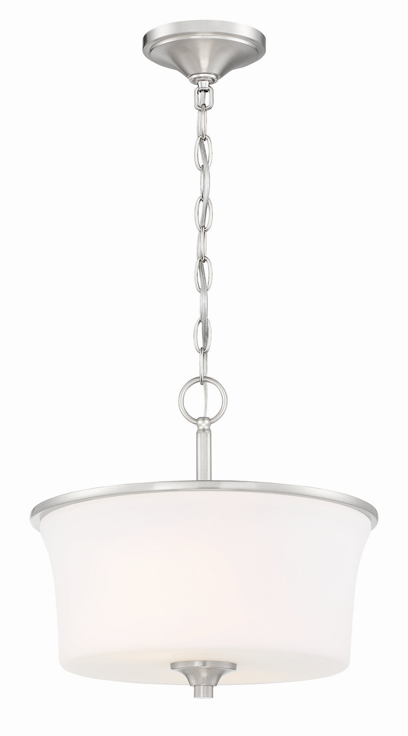 Craftmade - 50452-BNK-WG - Two Light Convertible Semi Flush - Gwyneth - Brushed Polished Nickel