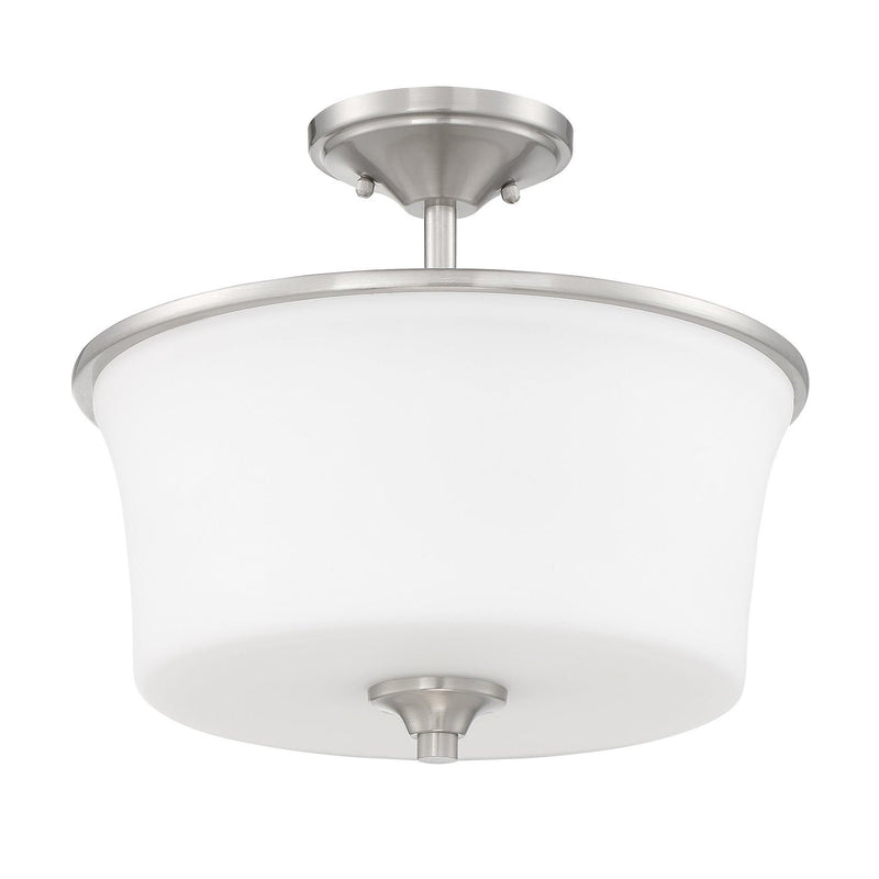 Craftmade - 50452-BNK-WG - Two Light Convertible Semi Flush - Gwyneth - Brushed Polished Nickel