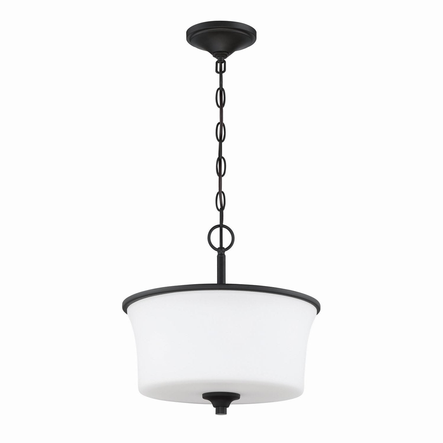 Craftmade - 50452-FB-WG - Two Light Convertible Semi Flush - Gwyneth - Flat Black