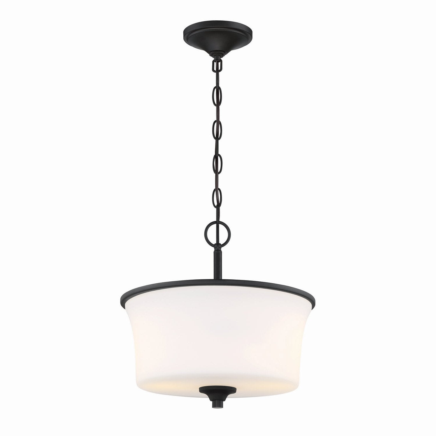 Craftmade - 50452-FB-WG - Two Light Convertible Semi Flush - Gwyneth - Flat Black
