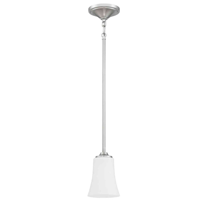Craftmade - 50491-BNK-WG - One Light Mini Pendant - Gwyneth - Brushed Polished Nickel