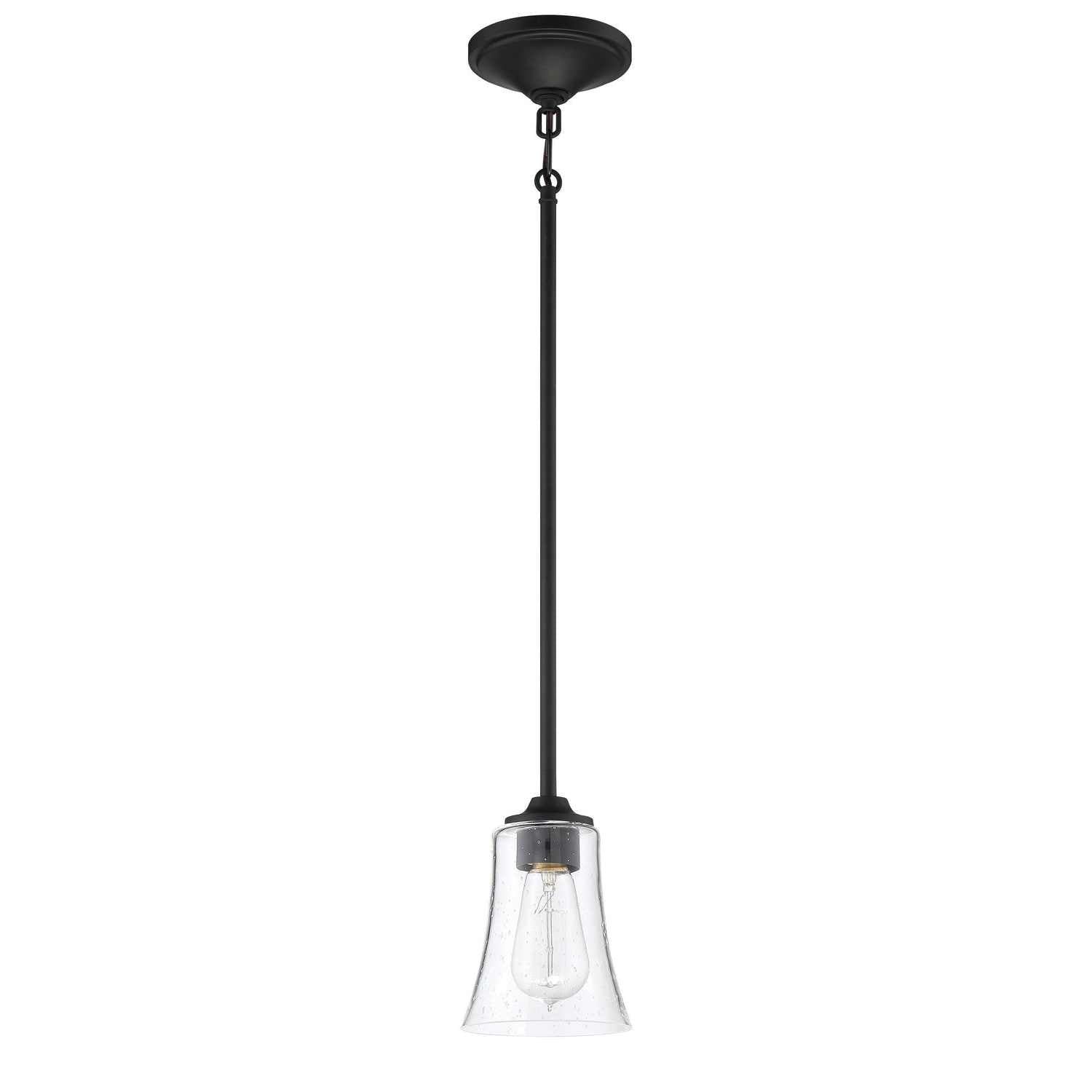 Craftmade - 50491-FB - One Light Mini Pendant - Gwyneth - Flat Black
