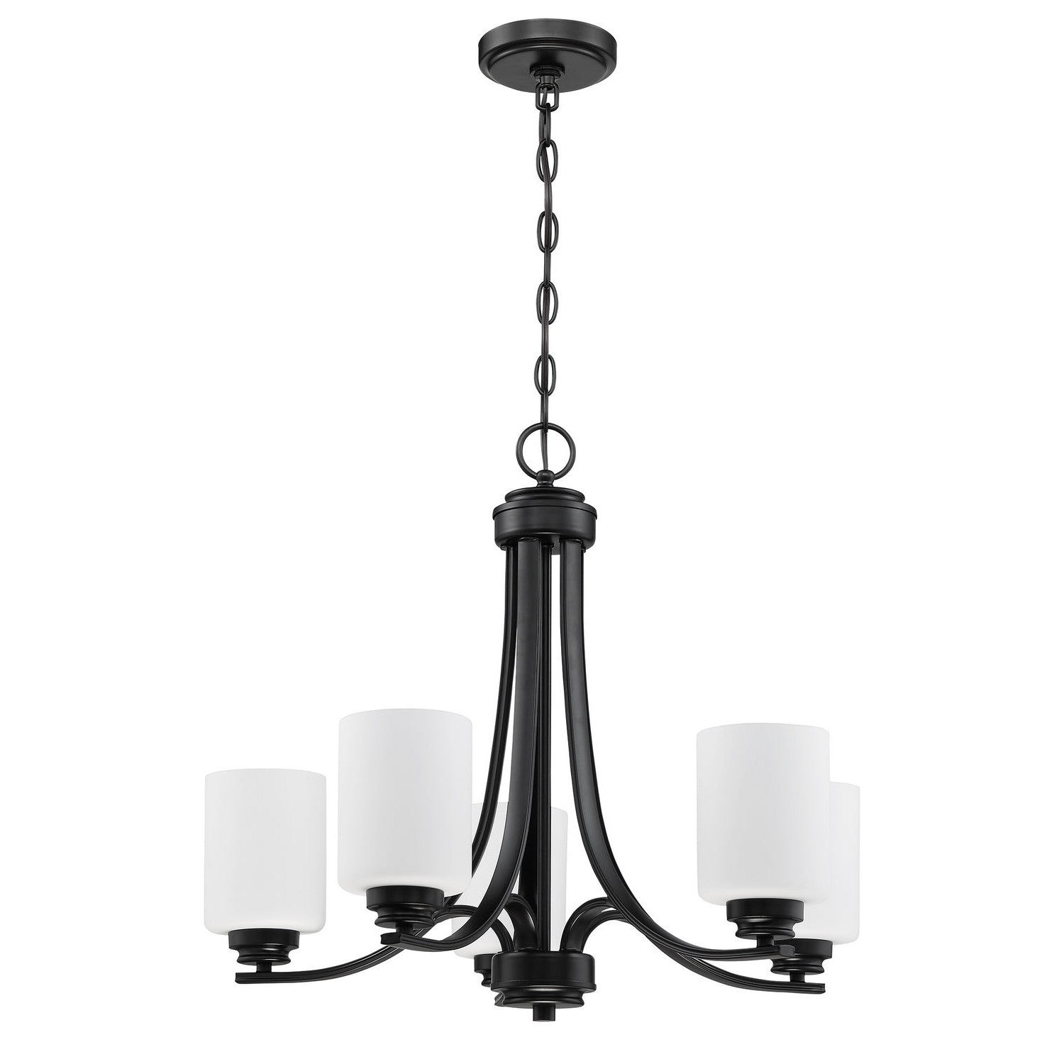 Craftmade - 50525-FB-WG - Five Light Chandelier - Bolden - Flat Black
