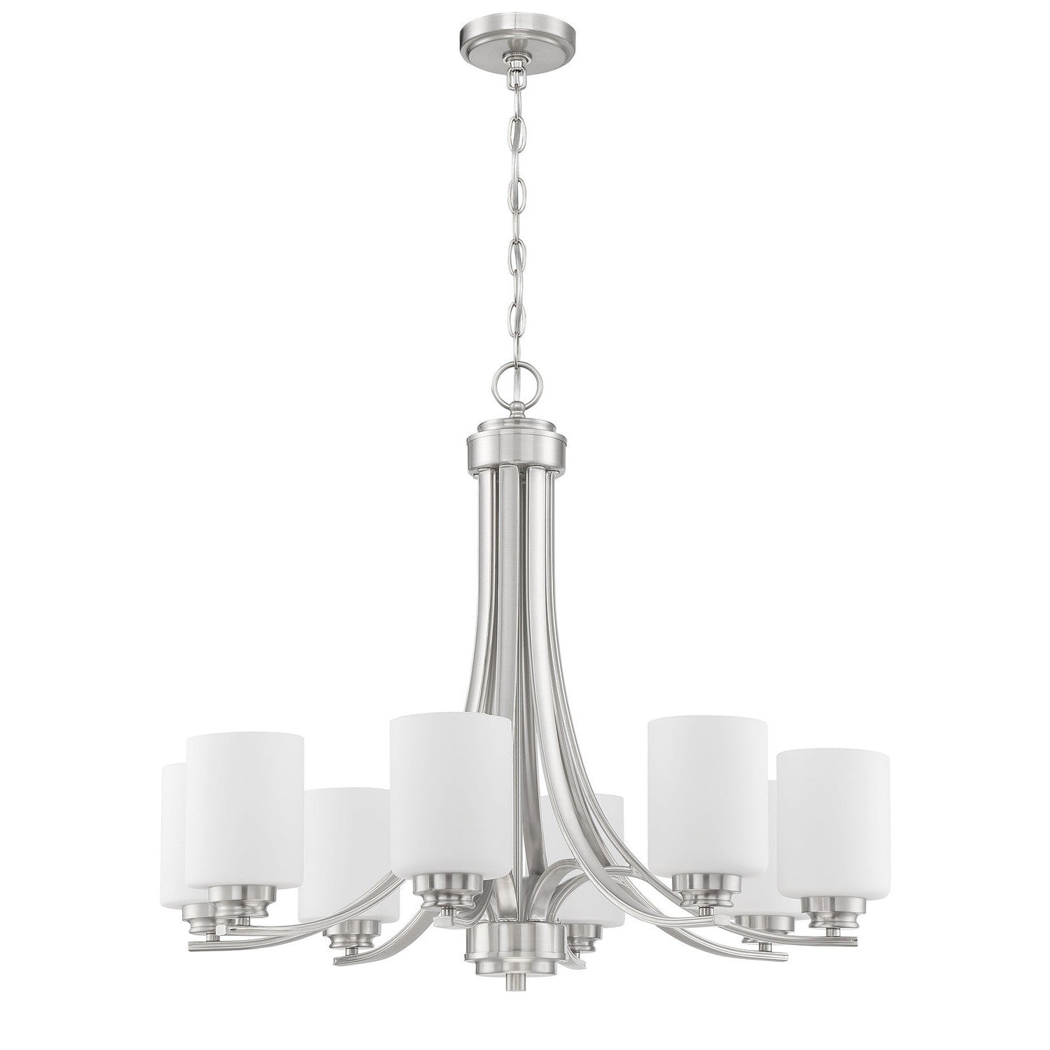 Craftmade - 50528-BNK-WG - Eight Light Chandelier - Bolden - Brushed Polished Nickel
