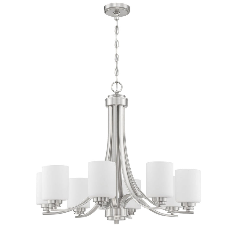 Craftmade - 50528-BNK-WG - Eight Light Chandelier - Bolden - Brushed Polished Nickel