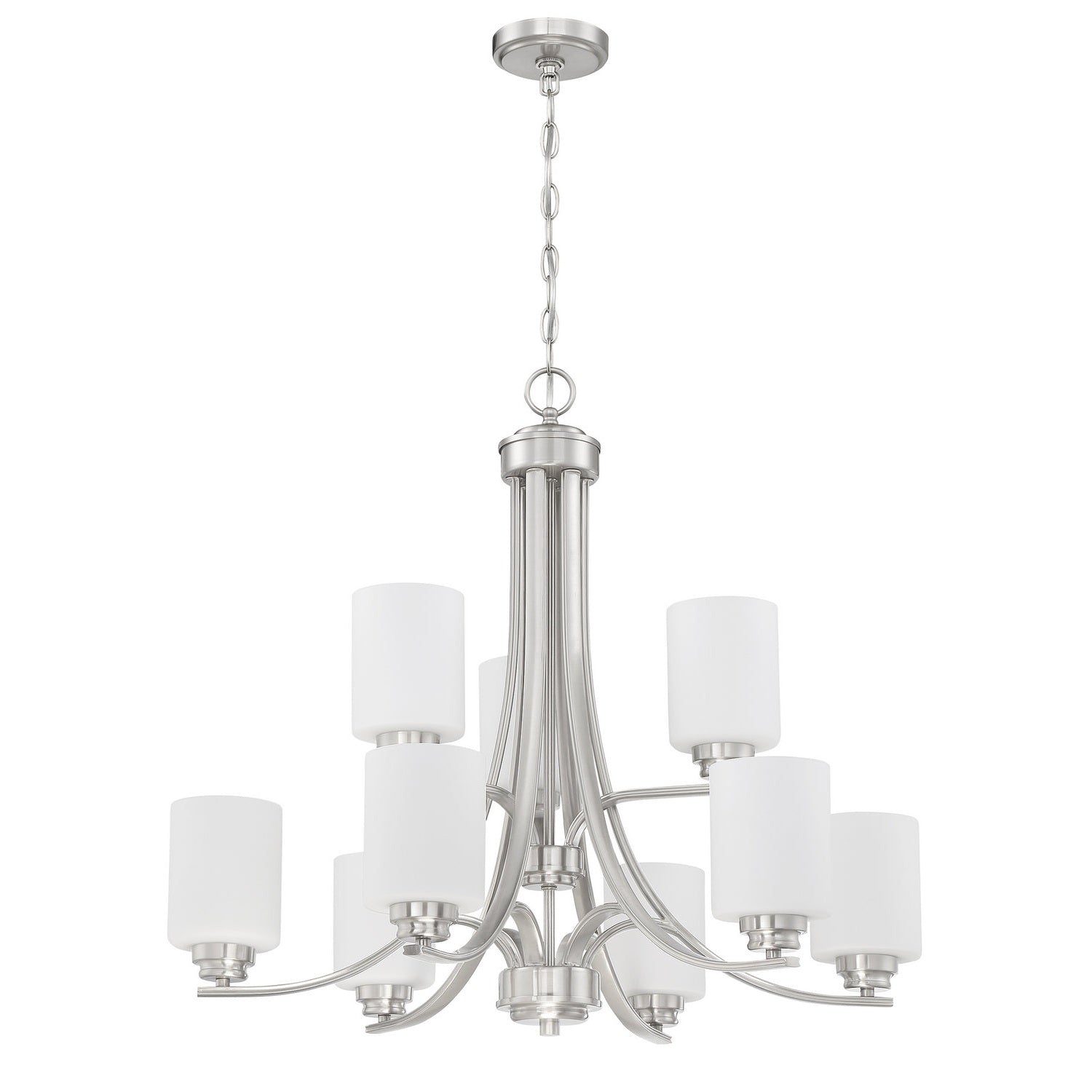 Craftmade - 50529-BNK-WG - Nine Light Chandelier - Bolden - Brushed Polished Nickel