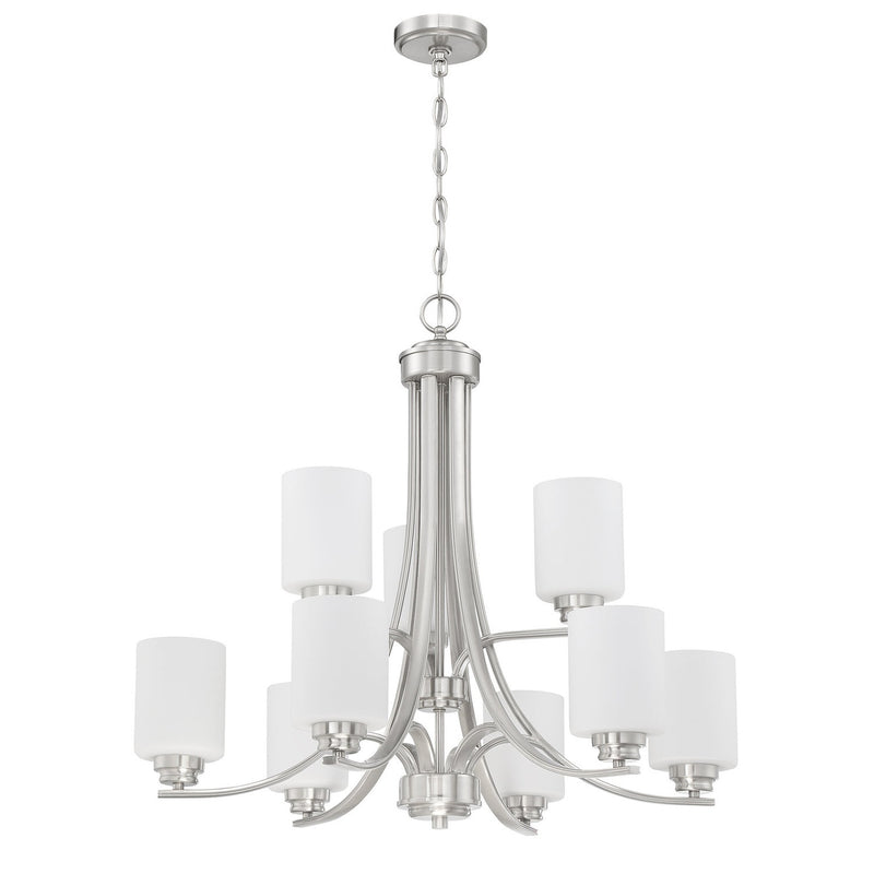 Craftmade - 50529-BNK-WG - Nine Light Chandelier - Bolden - Brushed Polished Nickel