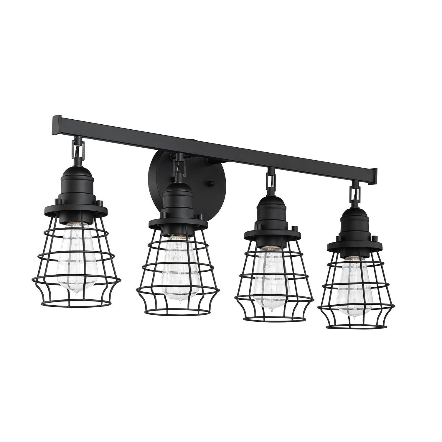 Craftmade - 50604-FB - Four Light Vanity - Thatcher - Flat Black