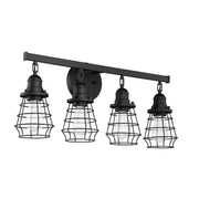 Craftmade - 50604-FB - Four Light Vanity - Thatcher - Flat Black