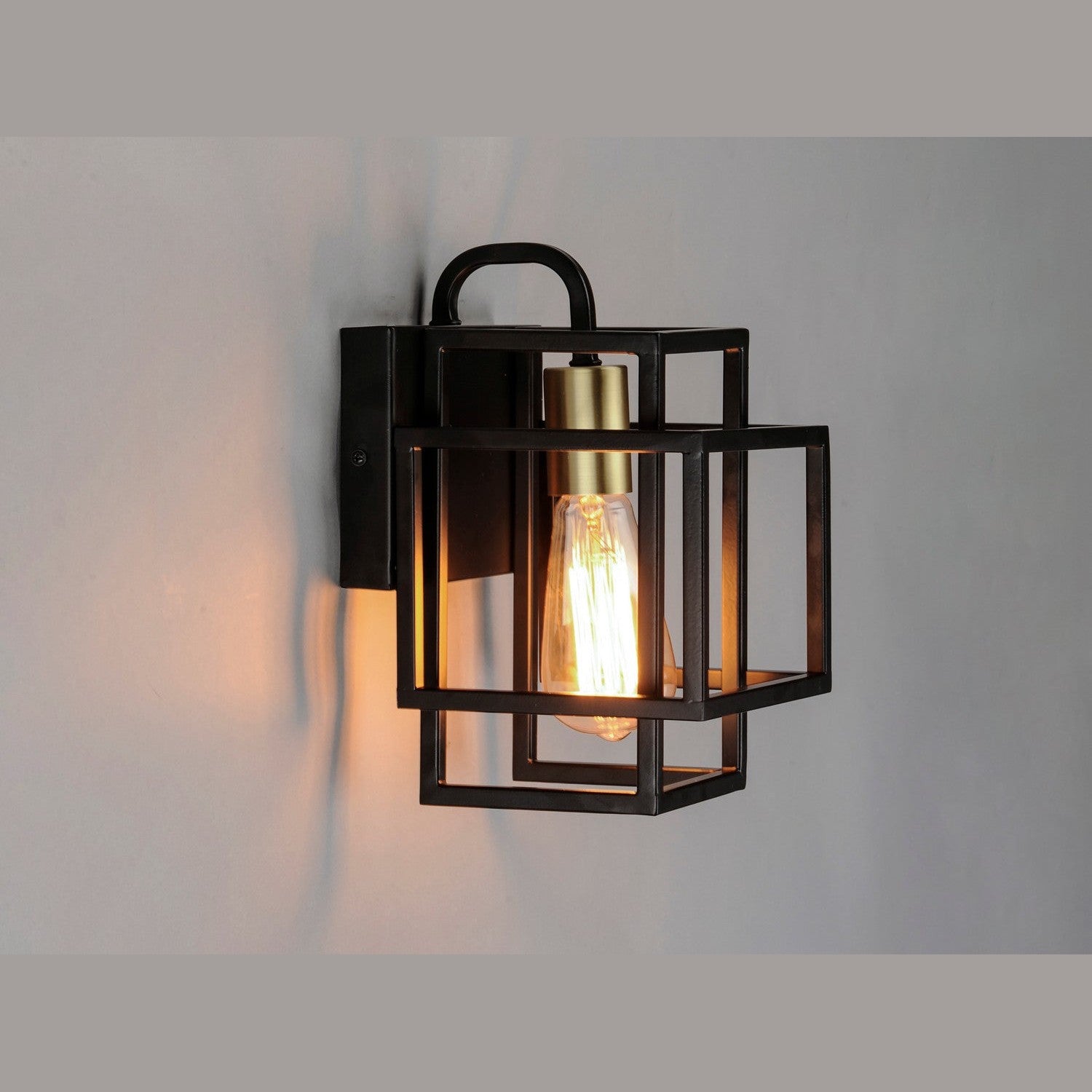 Maxim - 10241BKSBR - One Light Wall Sconce - Liner - Black / Satin Brass