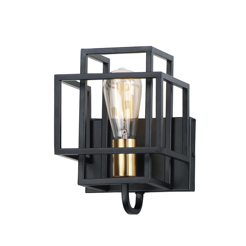 Maxim - 10241BKSBR - One Light Wall Sconce - Liner - Black / Satin Brass