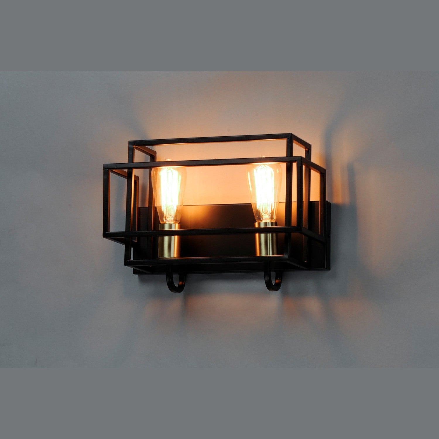 Maxim - 10242BKSBR - Two Light Bath Vanity - Liner - Black / Satin Brass
