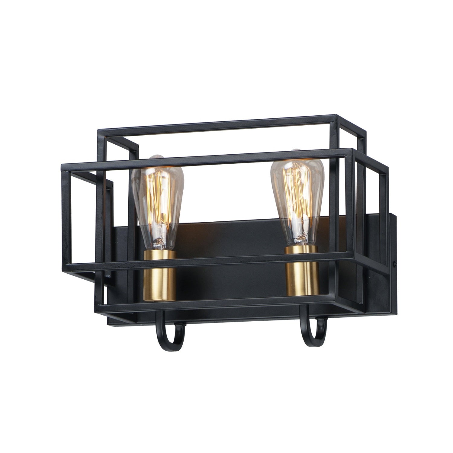 Maxim - 10242BKSBR - Two Light Bath Vanity - Liner - Black / Satin Brass