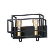 Maxim - 10242BKSBR - Two Light Bath Vanity - Liner - Black / Satin Brass