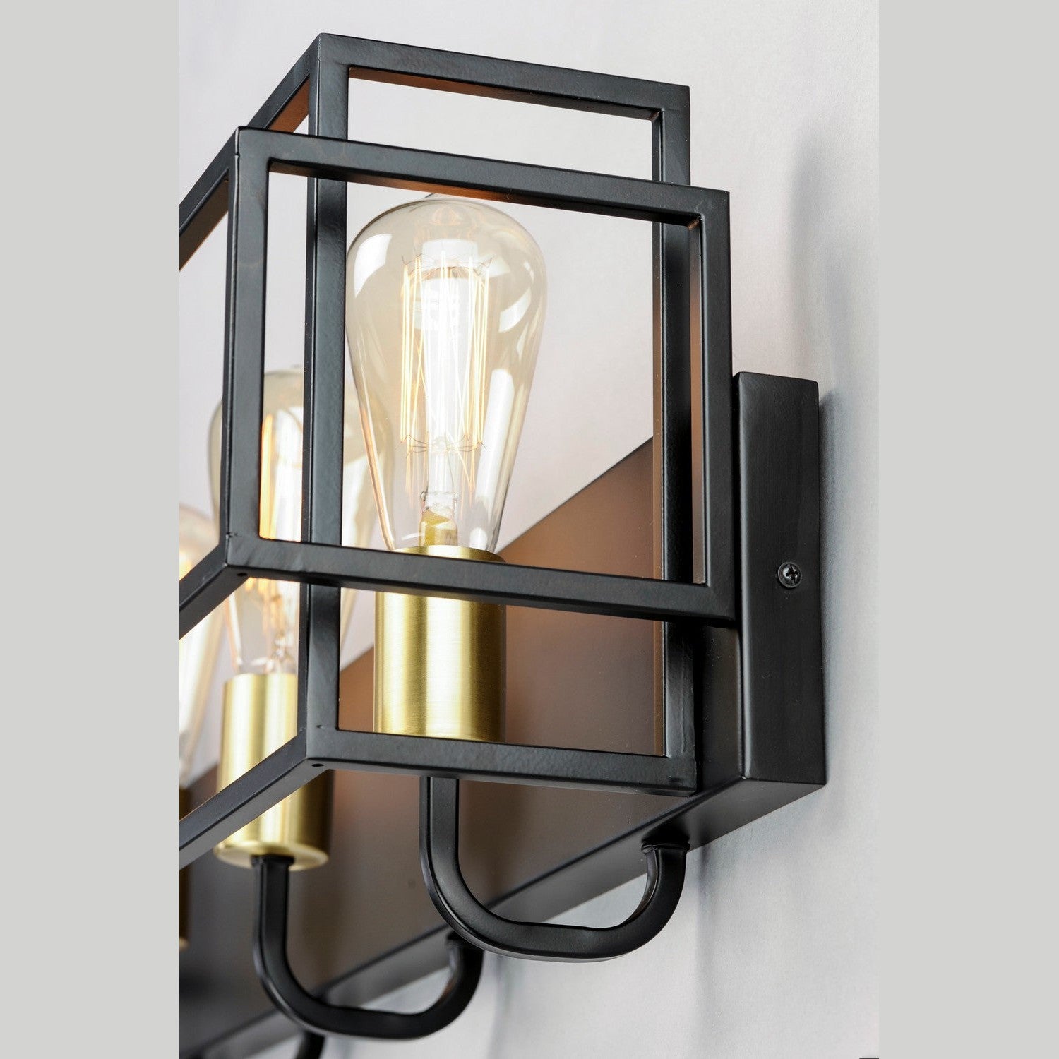Maxim - 10243BKSBR - Three Light Bath Vanity - Liner - Black / Satin Brass