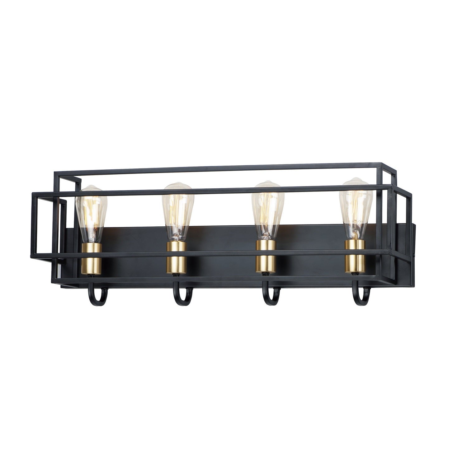 Maxim - 10244BKSBR - Four Light Bath Vanity - Liner - Black / Satin Brass