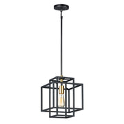 Maxim - 10246BKSBR - One Light Pendant - Liner - Black / Satin Brass