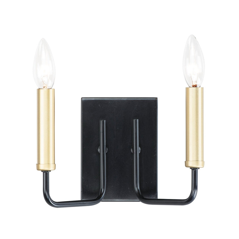 Maxim - 10252BKGLD - Two Light Wall Sconce - Sullivan - Black / Gold