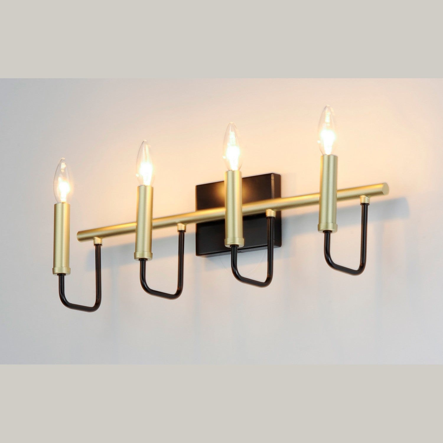 Maxim - 10254BKGLD - Four Light Wall Sconce - Sullivan - Black / Gold