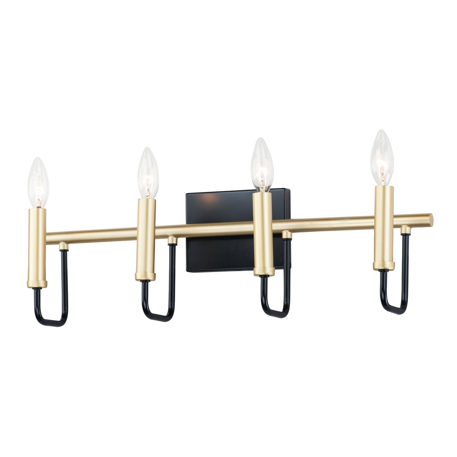 Maxim - 10254BKGLD - Four Light Wall Sconce - Sullivan - Black / Gold