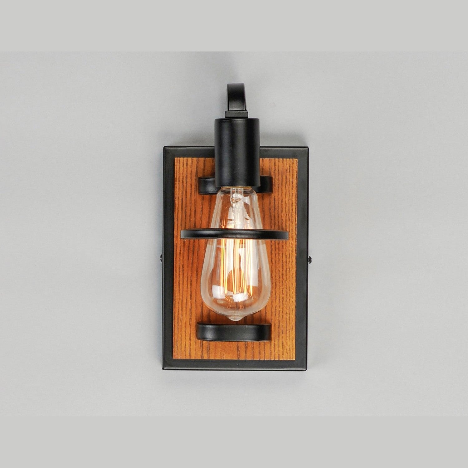 Maxim - 10301BKASB - One Light Wall Sconce - Black Forest - Black / Ashbury