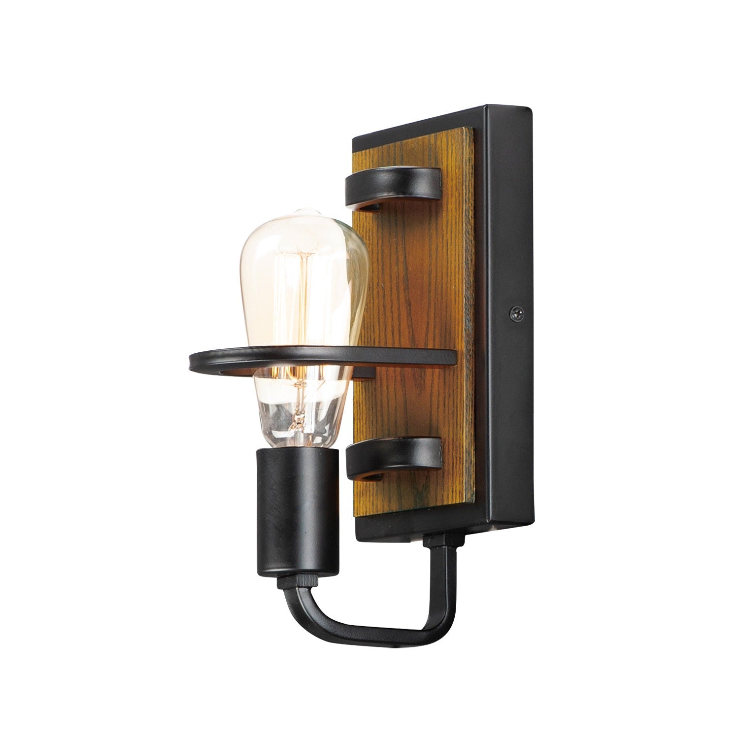 Maxim - 10301BKASB - One Light Wall Sconce - Black Forest - Black / Ashbury