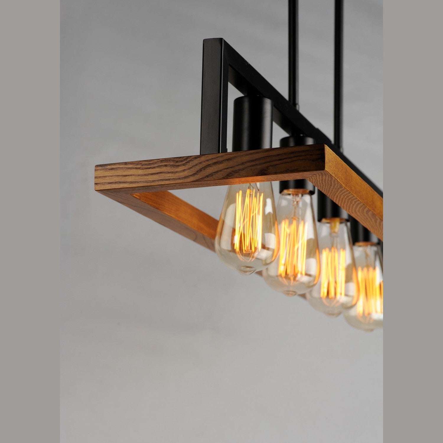 Maxim - 10307BKASB - Four Light Chandelier - Black Forest - Black / Ashbury
