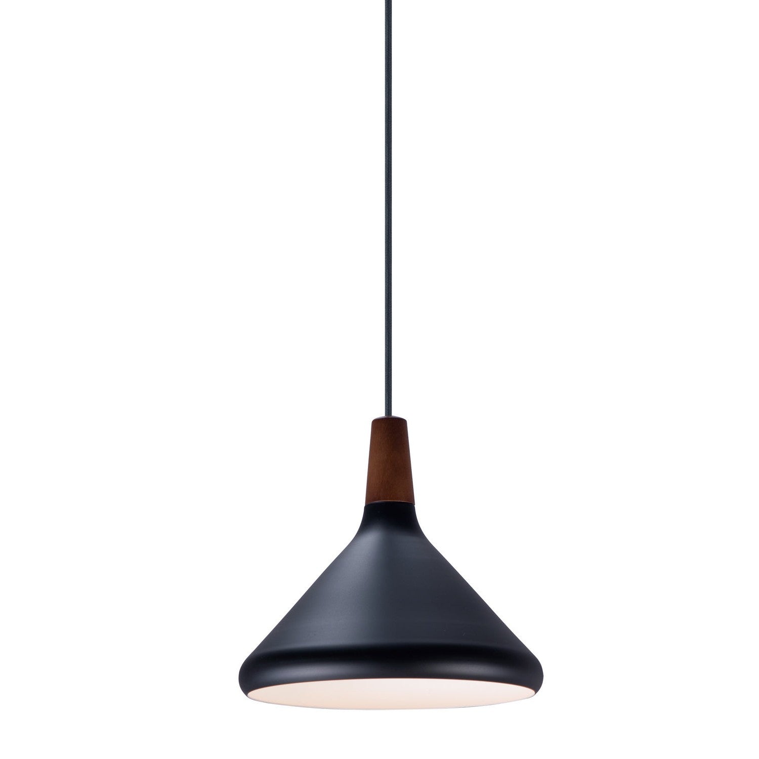 Maxim - 11350WNBK - One Light Pendant - Nordic - Walnut / Black