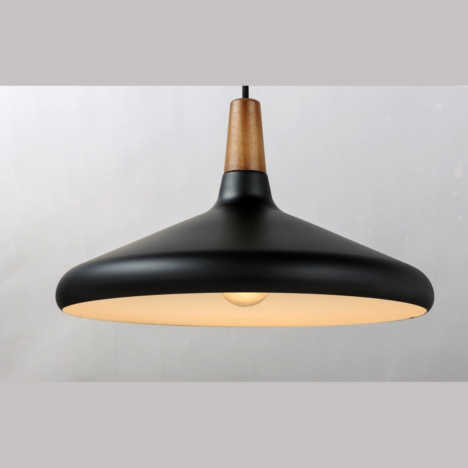 Maxim - 11354WNBK - One Light Pendant - Nordic - Walnut / Black