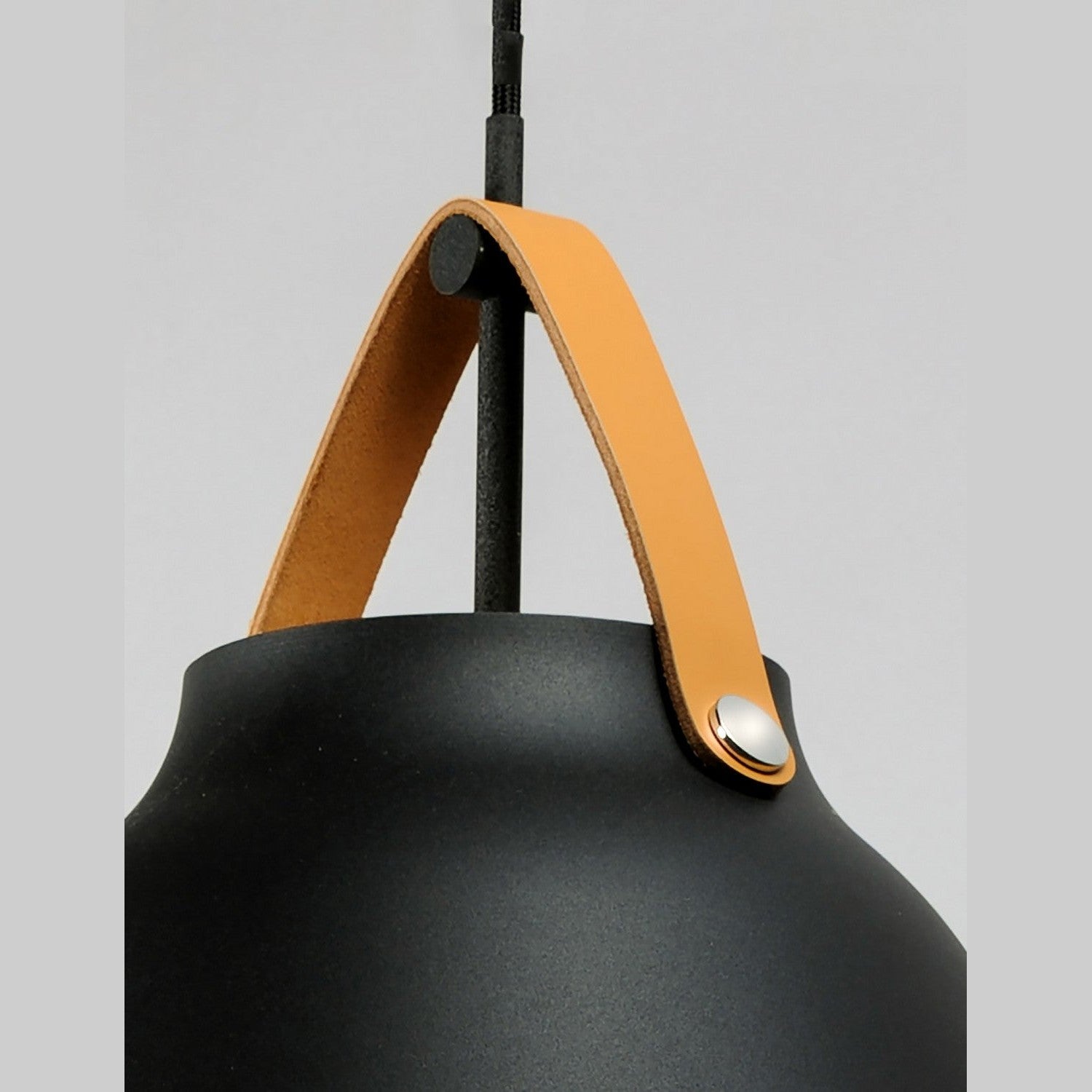 Maxim - 11356TNBK - One Light Pendant - Nordic - Tan Leather / Black