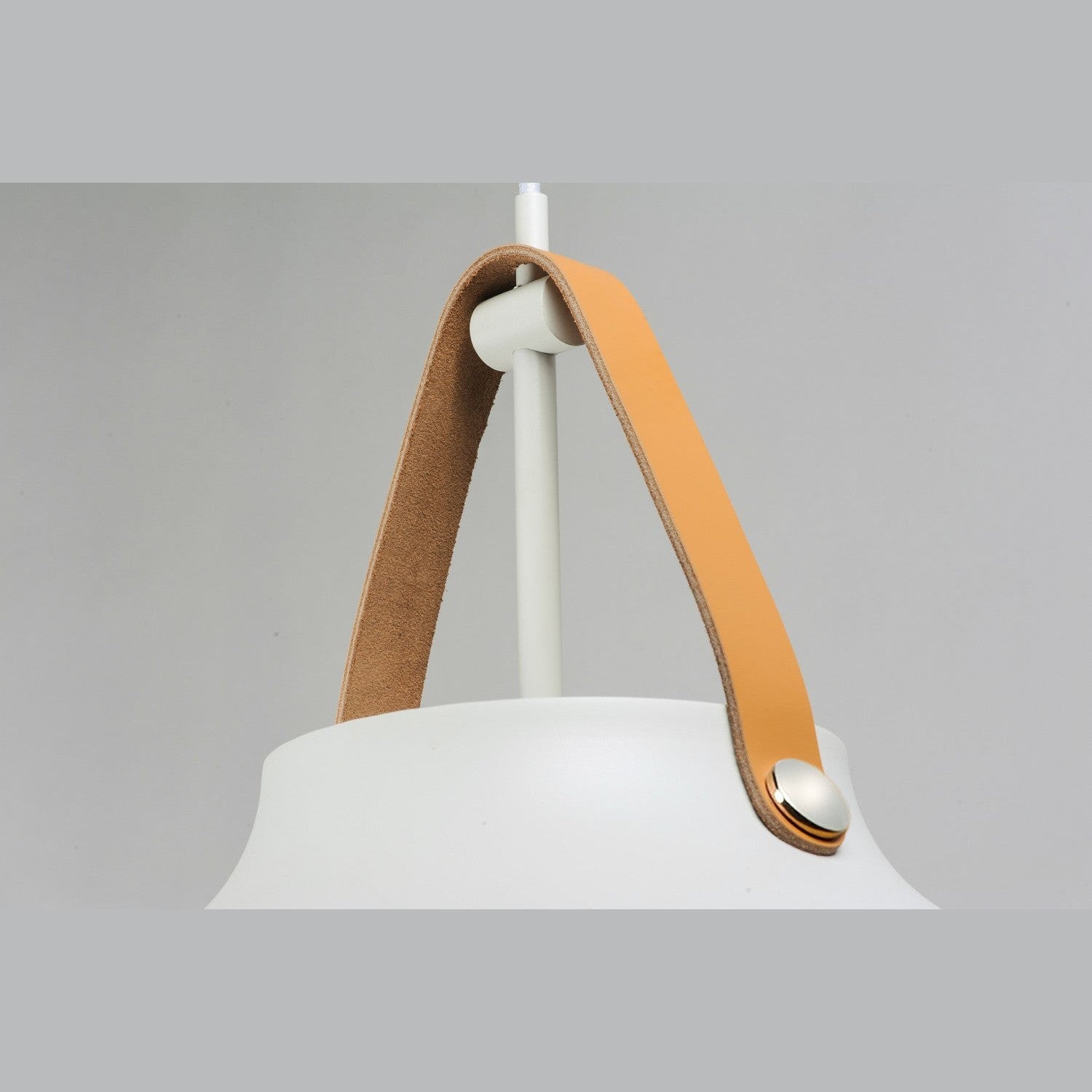 Maxim - 11356TNWT - One Light Pendant - Nordic - Tan Leather / White