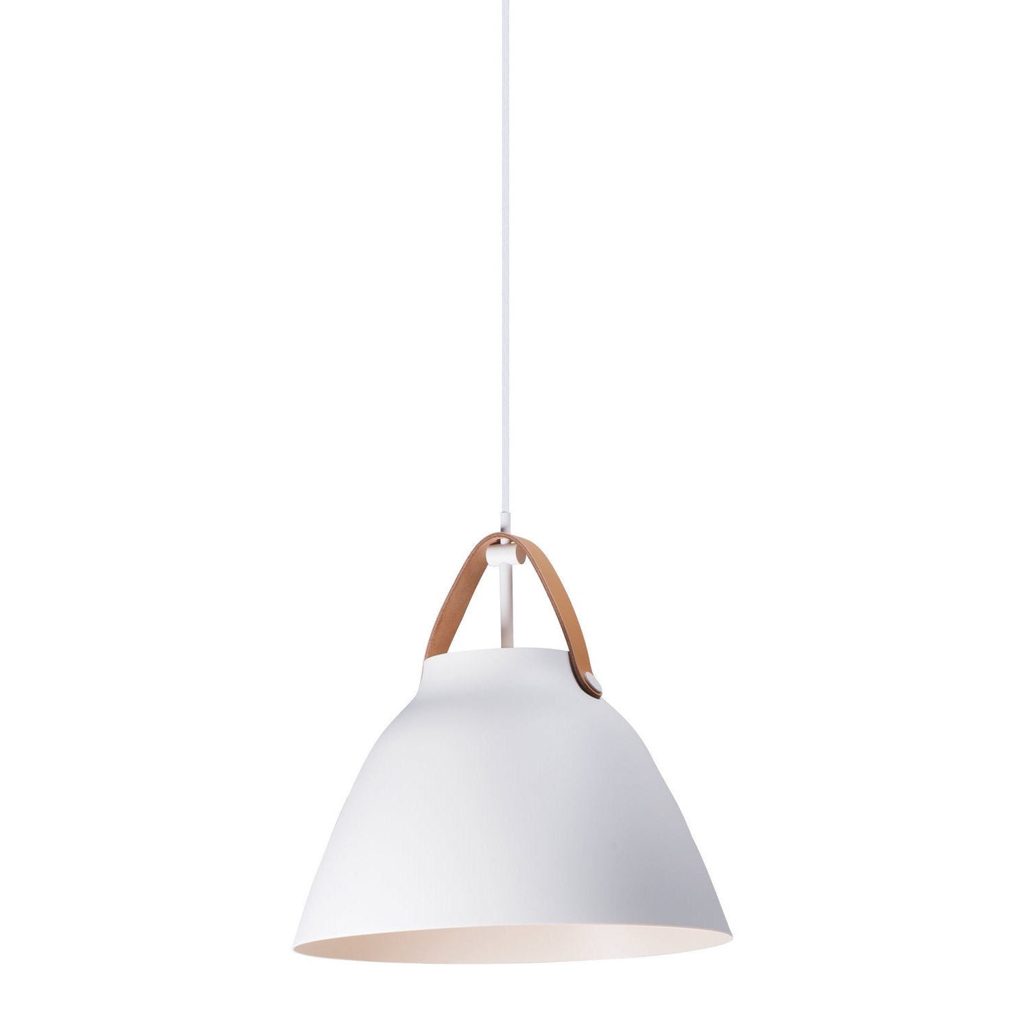 Maxim - 11356TNWT - One Light Pendant - Nordic - Tan Leather / White