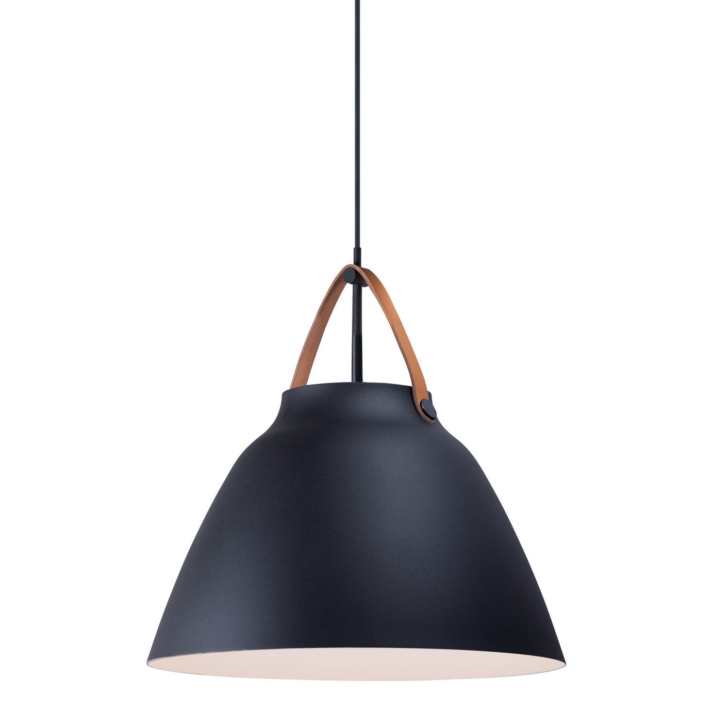 Maxim - 11358TNBK - One Light Pendant - Nordic - Tan Leather / Black