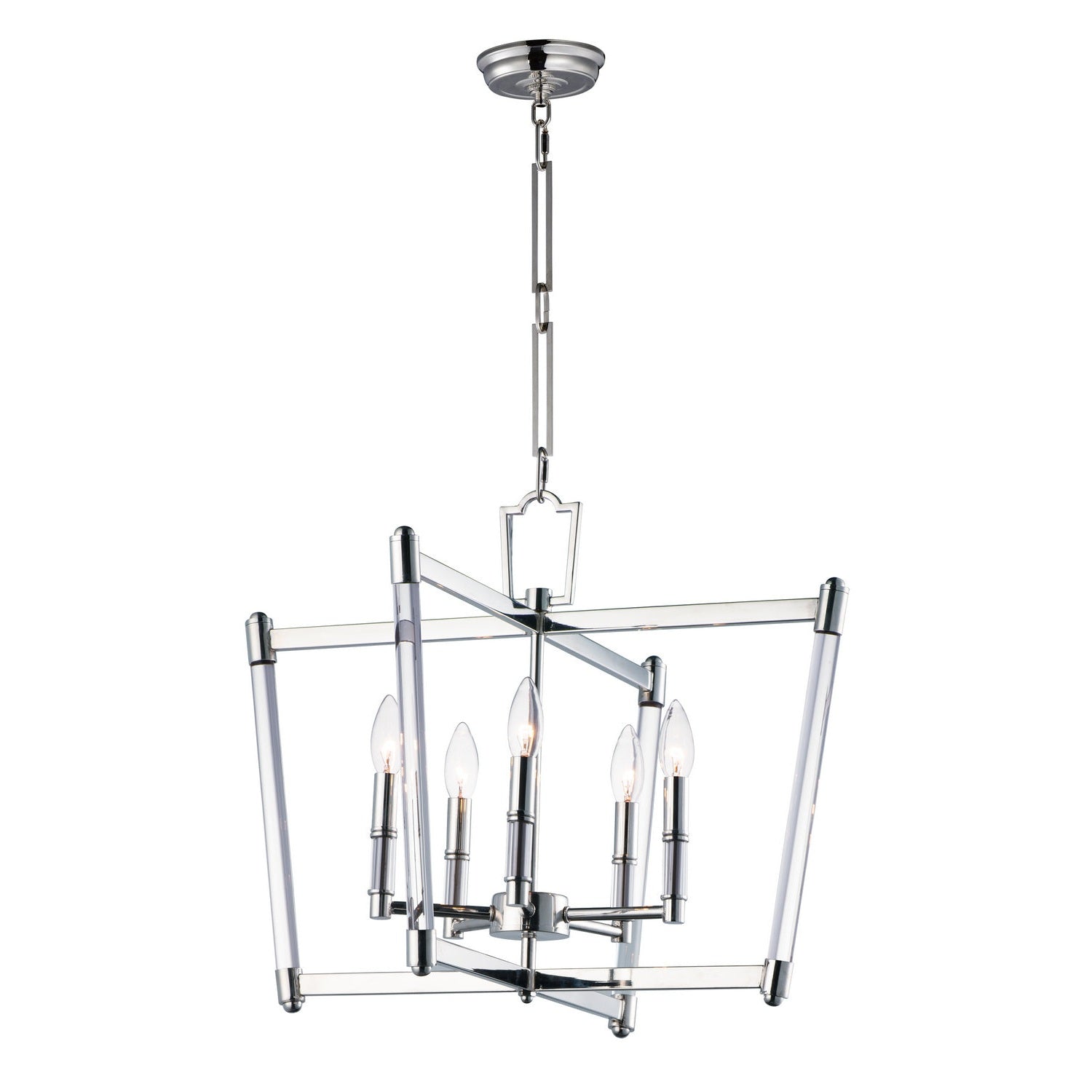 Maxim - 16103CLPN - Five Light Chandelier - Lucent - Polished Nickel