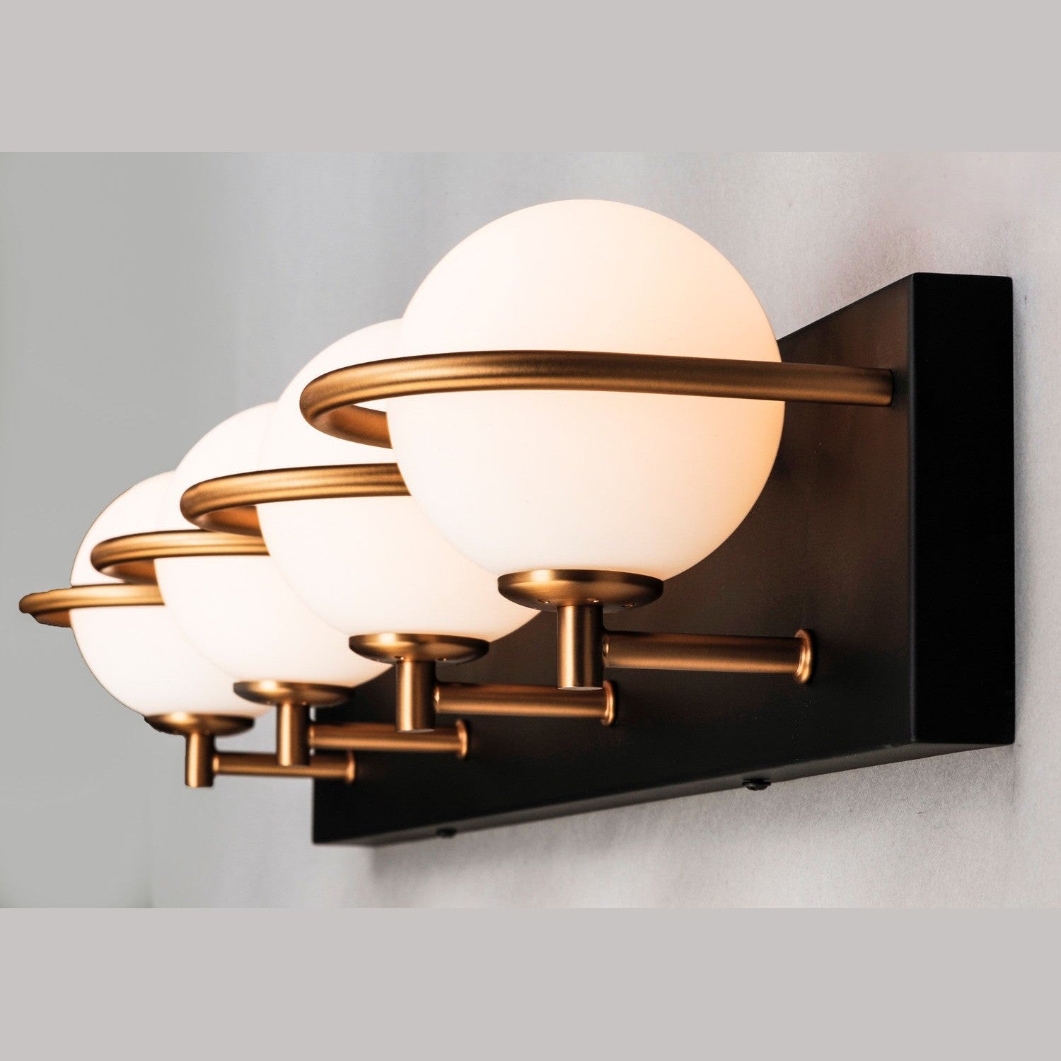 Maxim - 21604SWBKGLD - LED Bath Vanity - Revolve - Black / Gold