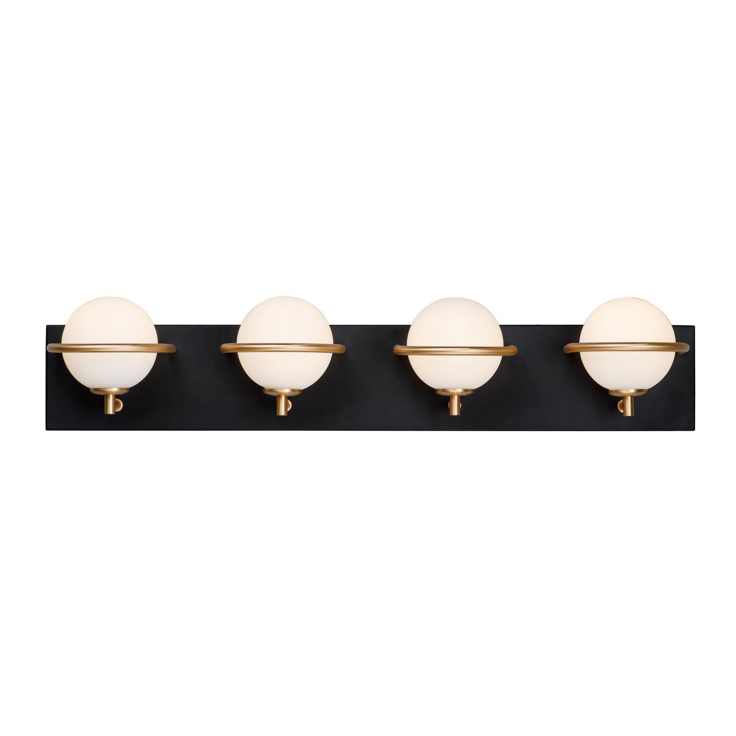 Maxim - 21604SWBKGLD - LED Bath Vanity - Revolve - Black / Gold