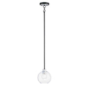 Maxim - 21619CLBKAL - One Light Mini Pendant - Vessel - Black / Brushed Aluminum