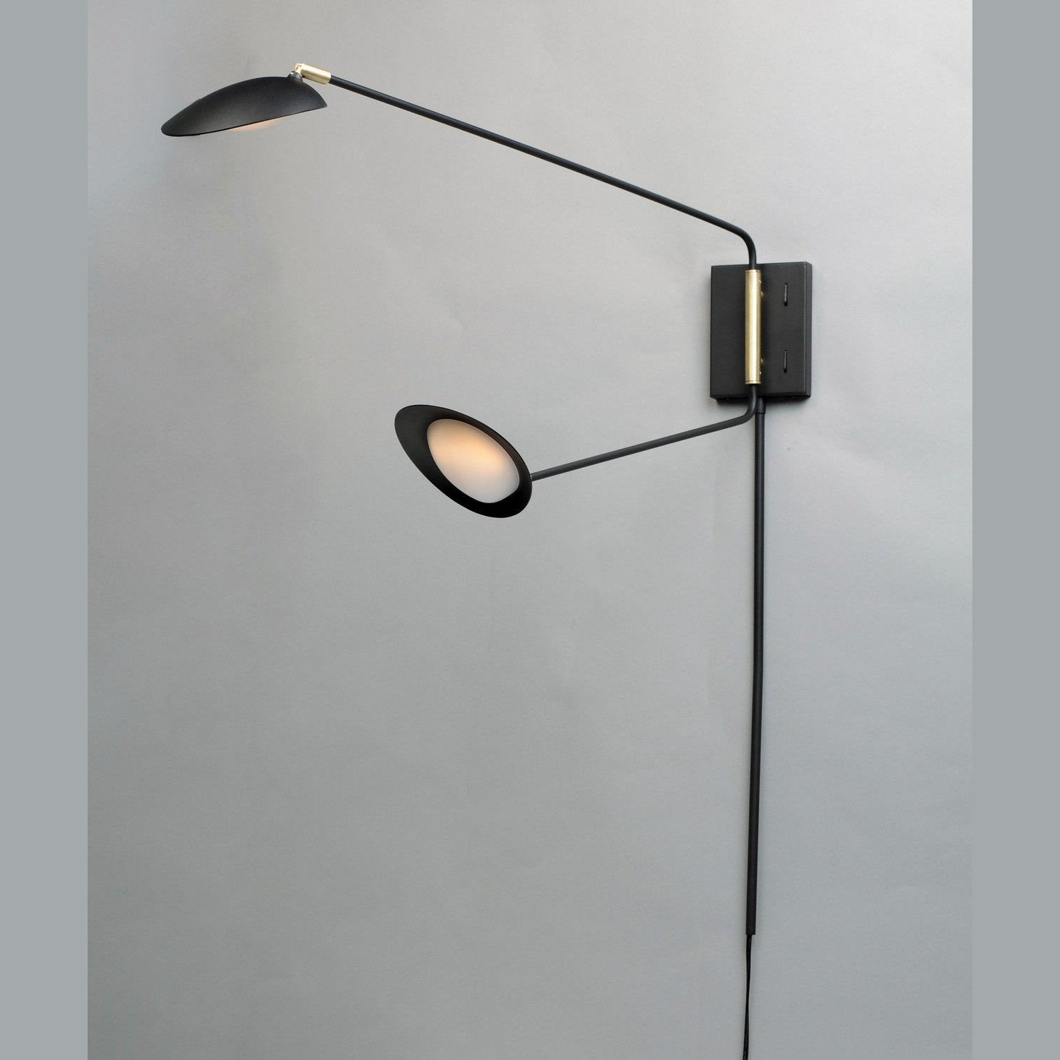 Maxim - 21692BKSBR - LED Wall Sconce - Scan - Black / Satin Brass