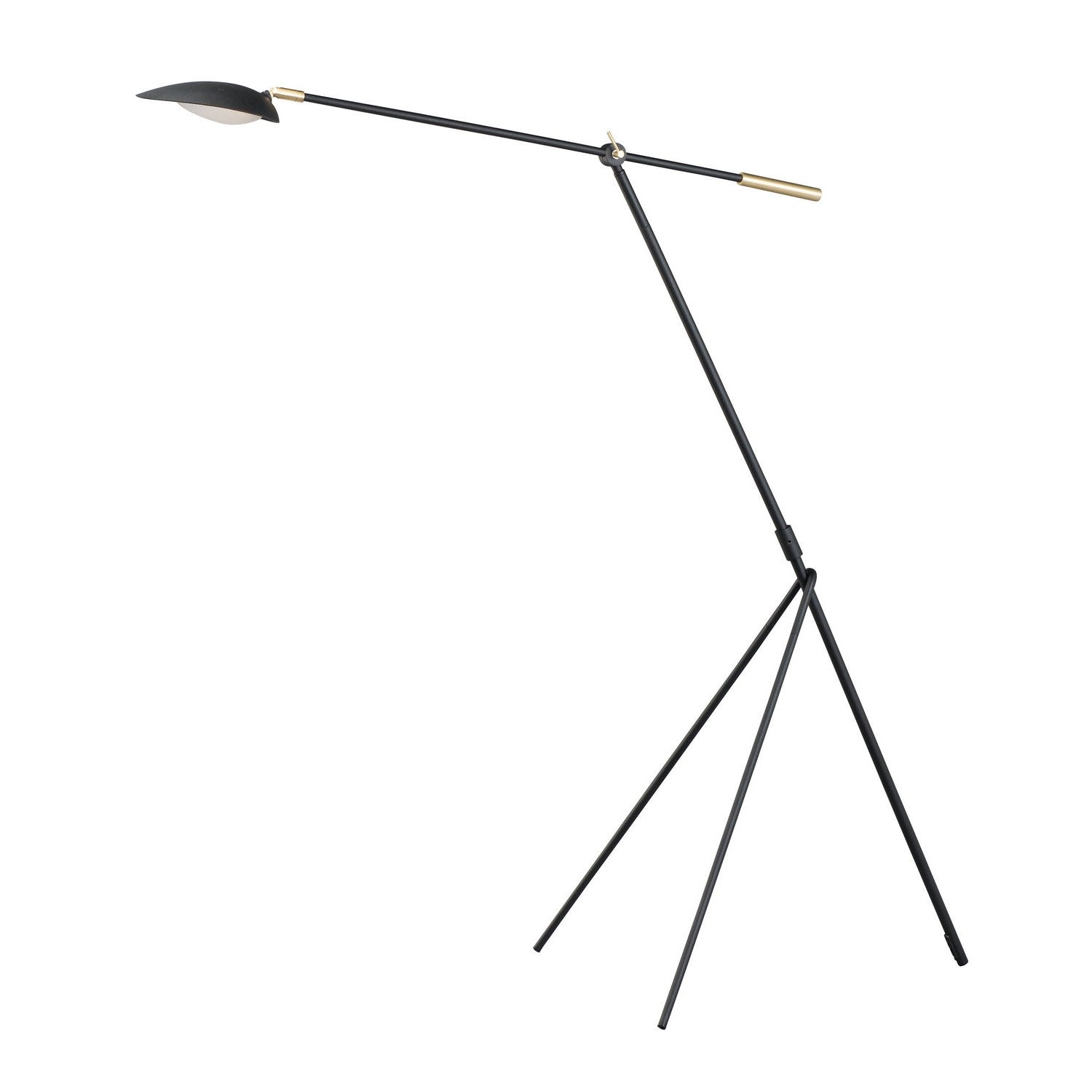 Maxim - 21694BKSBR - LED Floor Lamp - Scan - Black / Satin Brass
