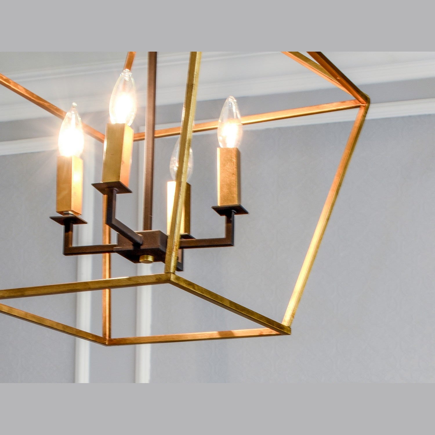 Maxim - 25155GLTXB - Four Light Chandelier - Abode - Gold Leaf / Textured Black