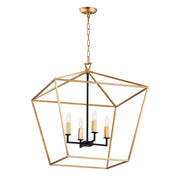 Maxim - 25155GLTXB - Four Light Chandelier - Abode - Gold Leaf / Textured Black