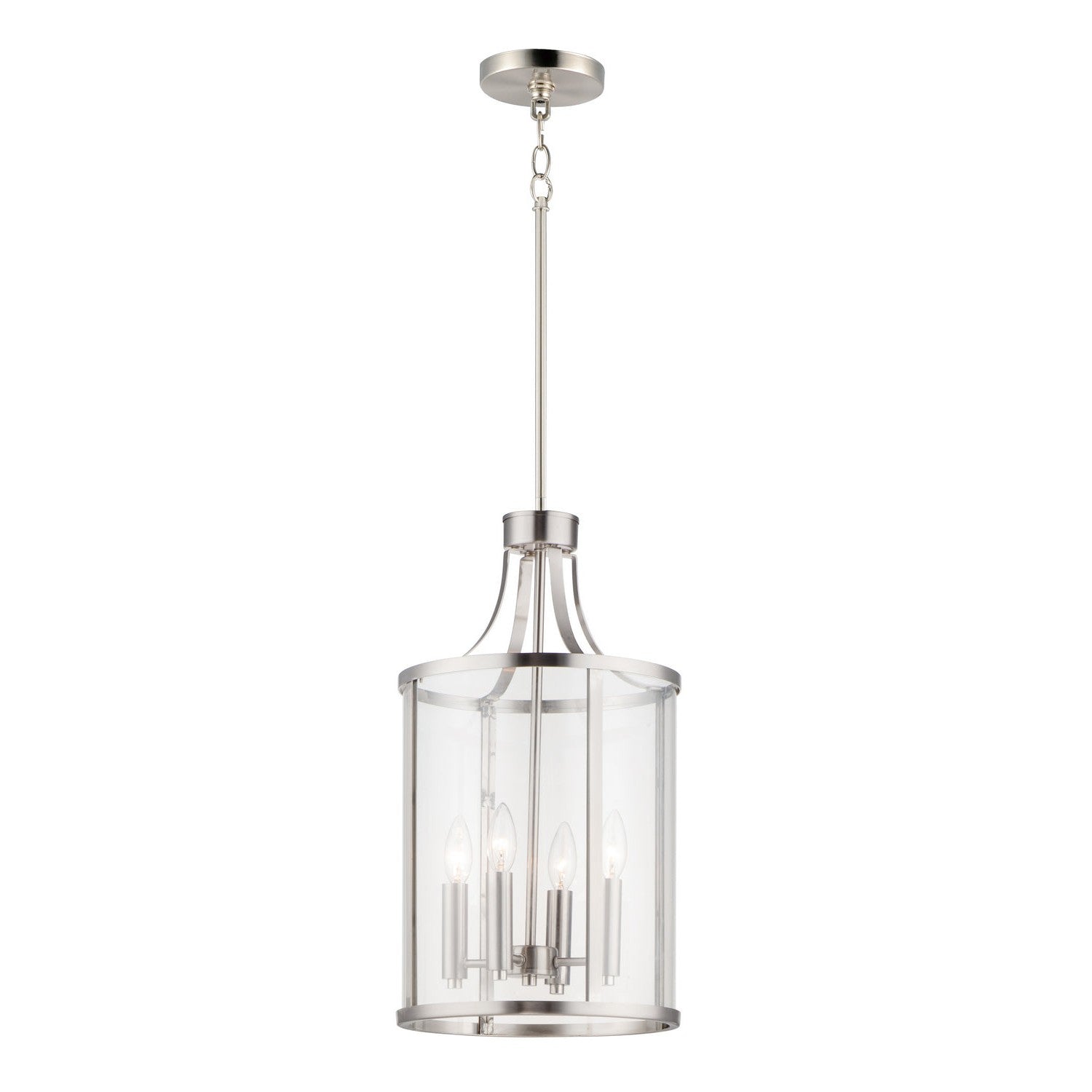 Maxim - 25253CLSN - Four Light Pendant - Sentinel - Satin Nickel