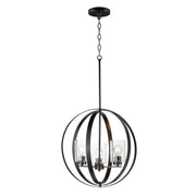 Maxim - 25254CLBK - Three Light Pendant - Sentinel - Black