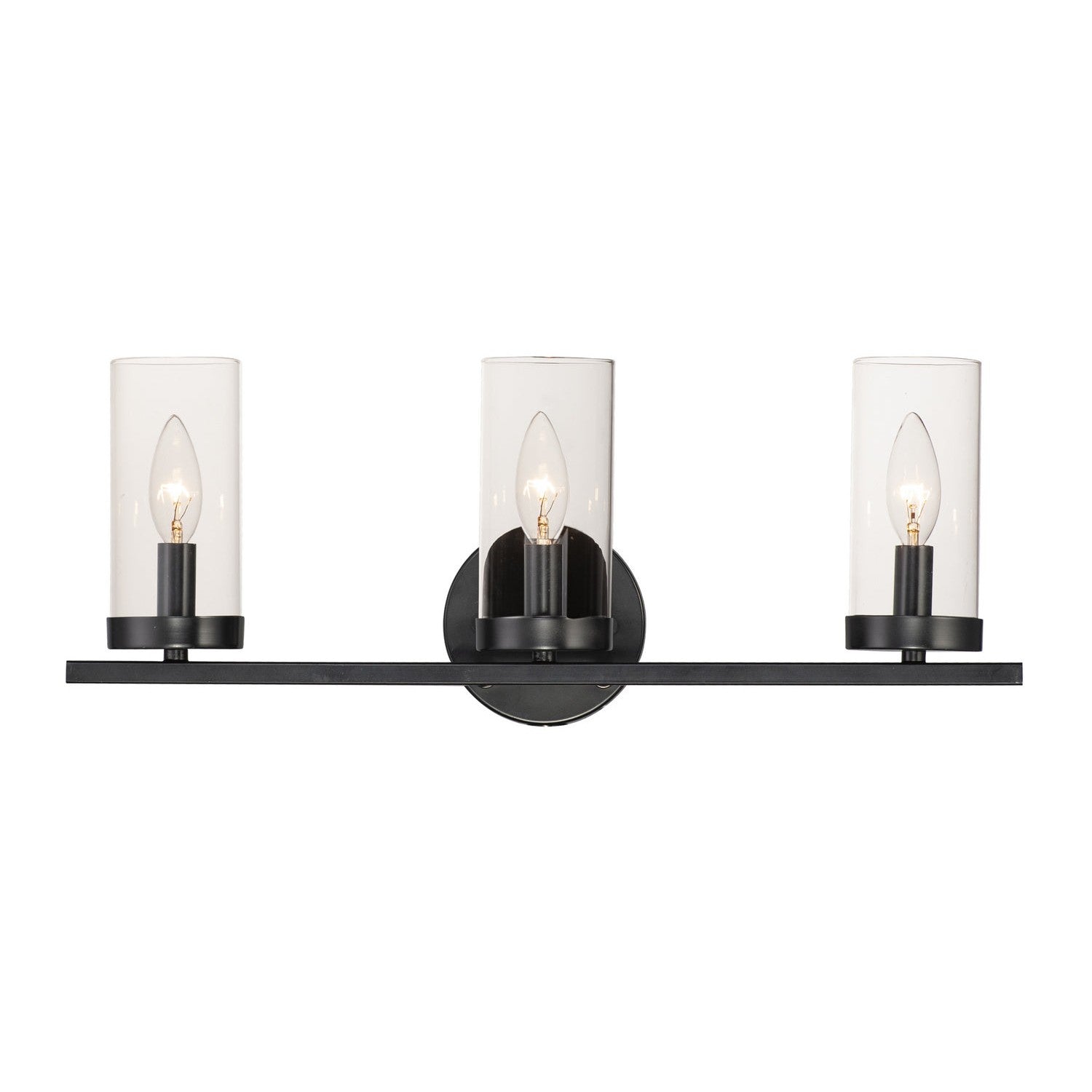 Maxim - 25257CLBK - Three Light Bath Vanity - Sentinel - Black